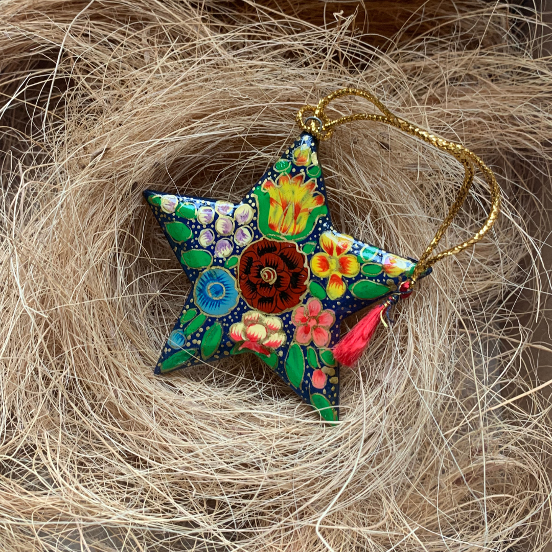 Blue Floral Star