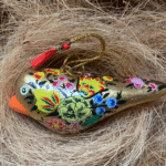 Gold Floral Bird