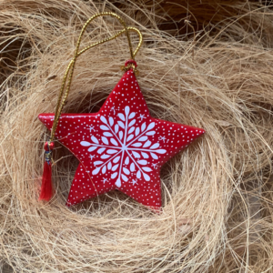 Red Snowflake Star