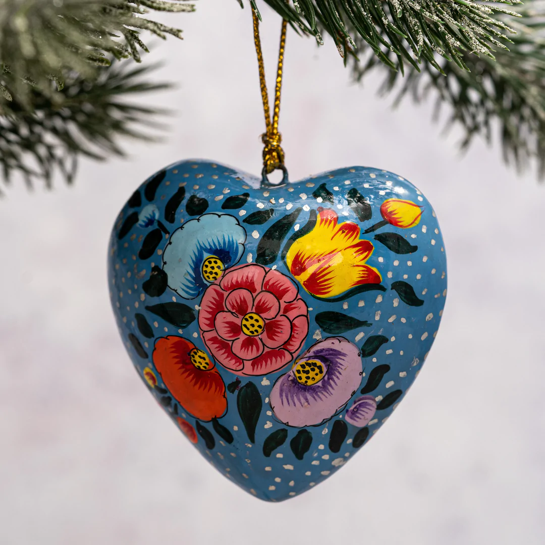 Blue Hanging Heart