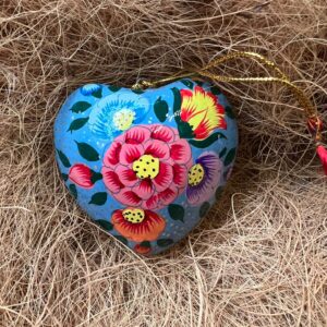 Blue Floral Heart