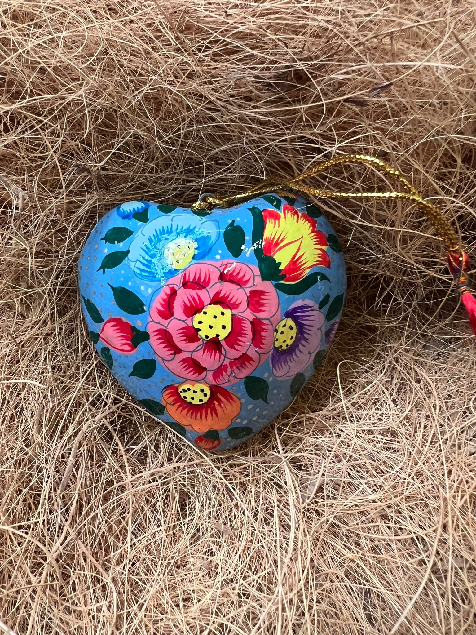 Blue Floral Heart