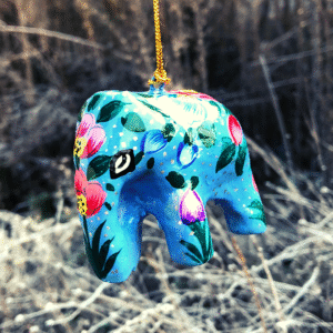 BluePurple Hanging Elephant