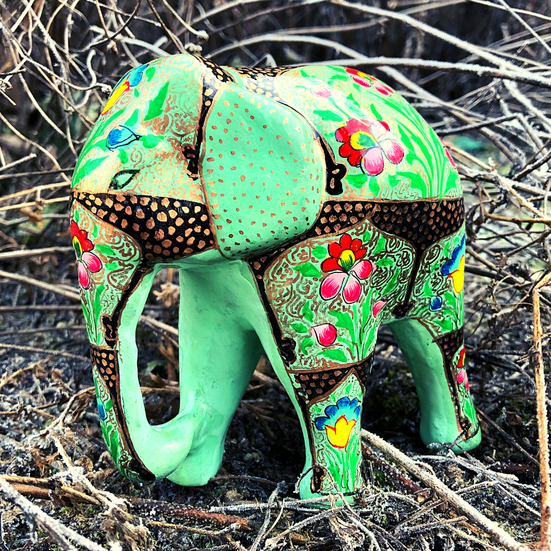 Large Elephant 5 - Bagaldaar Mint Green & Black