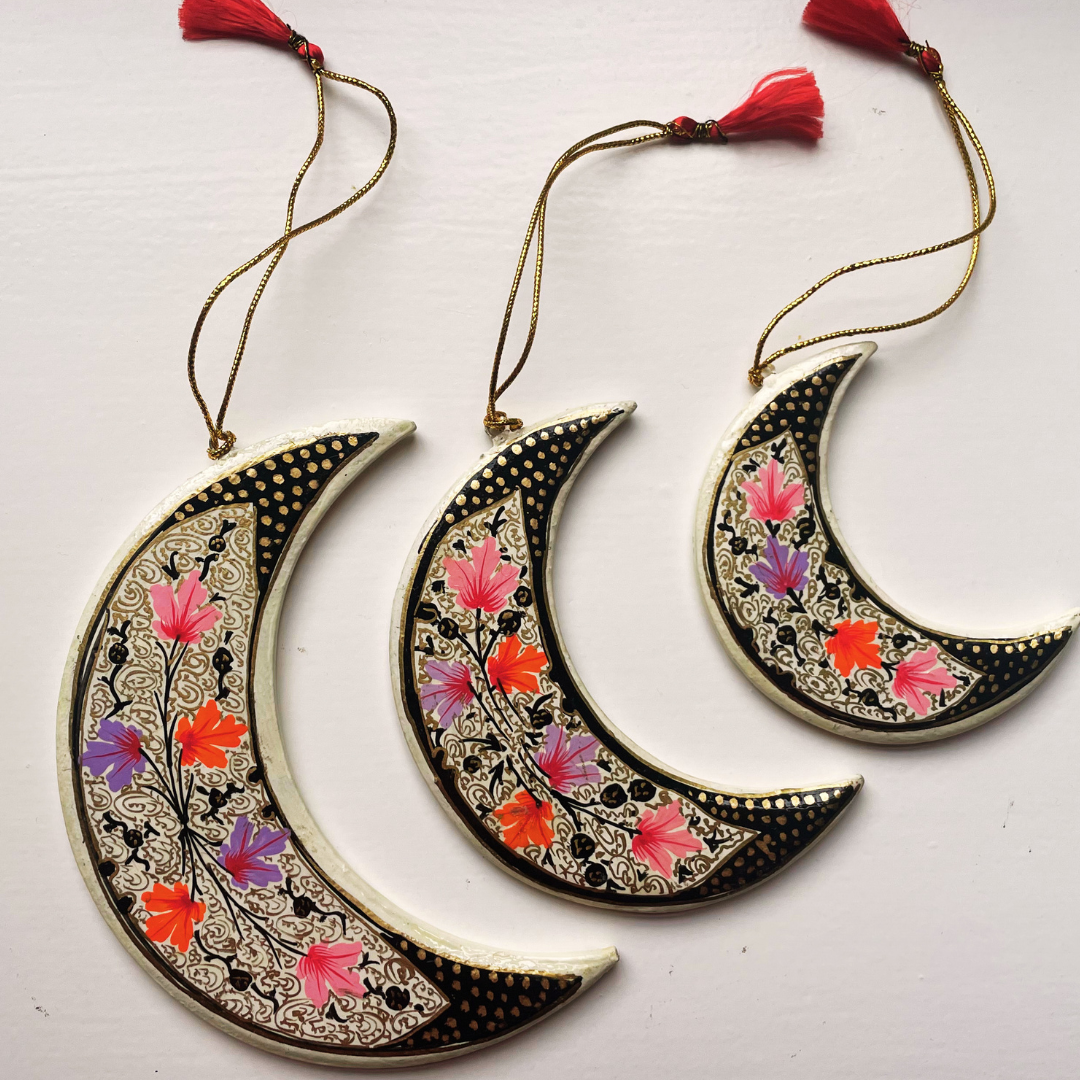 White Enamel Moons