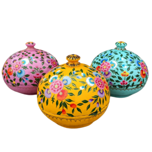 5" Round Opening Easter Trinket Box x3