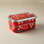 Red Spring Design | Stainless Steel - Hand-Painted Tiffin-Style Lunchbox