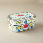 White Spring Design | Stainless Steel - Hand-Painted Tiffin-Style Lunchbox