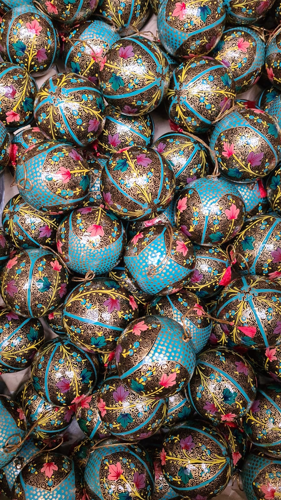 Blue Enamel Baubles
