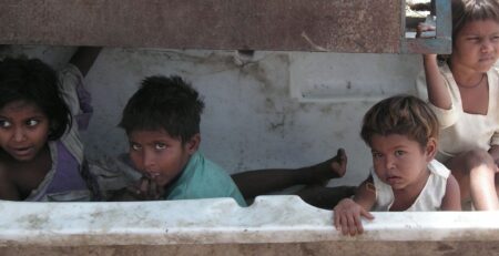 kids in the bath