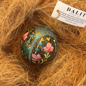 Blue Enamel - 2" Bauble | Hand-Painted Hanging Christmas Decoration