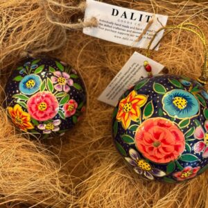 23 inch blue floral bauble