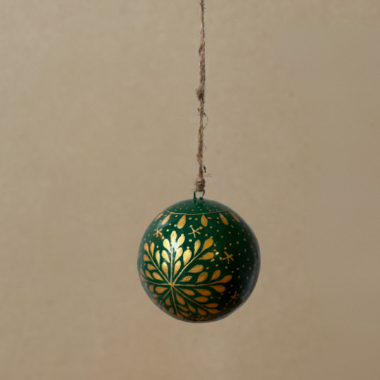 Green Snowflake Bauble