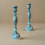 Pale Blue & Pink Candle Sticks