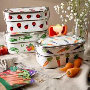 Carrots | Stainless Steel - Hand-Painted Tiffin-Style Lunchbox