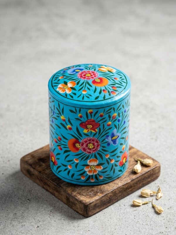 Hand-Painted Turquoise Soap Box