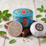 Turquoise pot Tulsi Soap