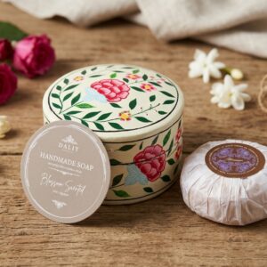Hand-Painted White Pot Blossom Soap