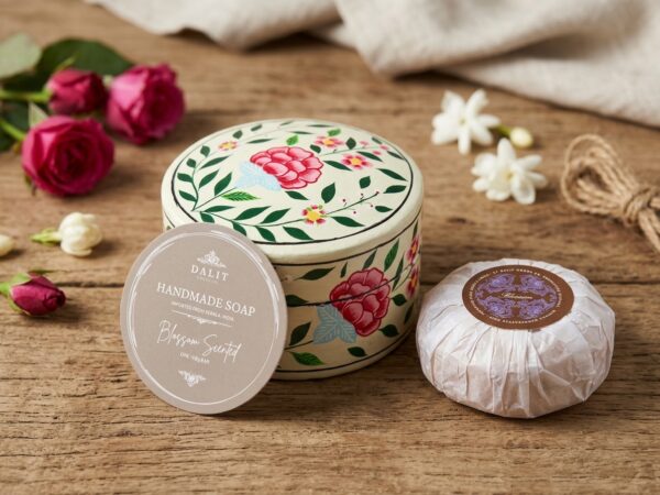 Hand-Painted White Pot Blossom Soap