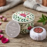 Hand-Painted White pot rose soap