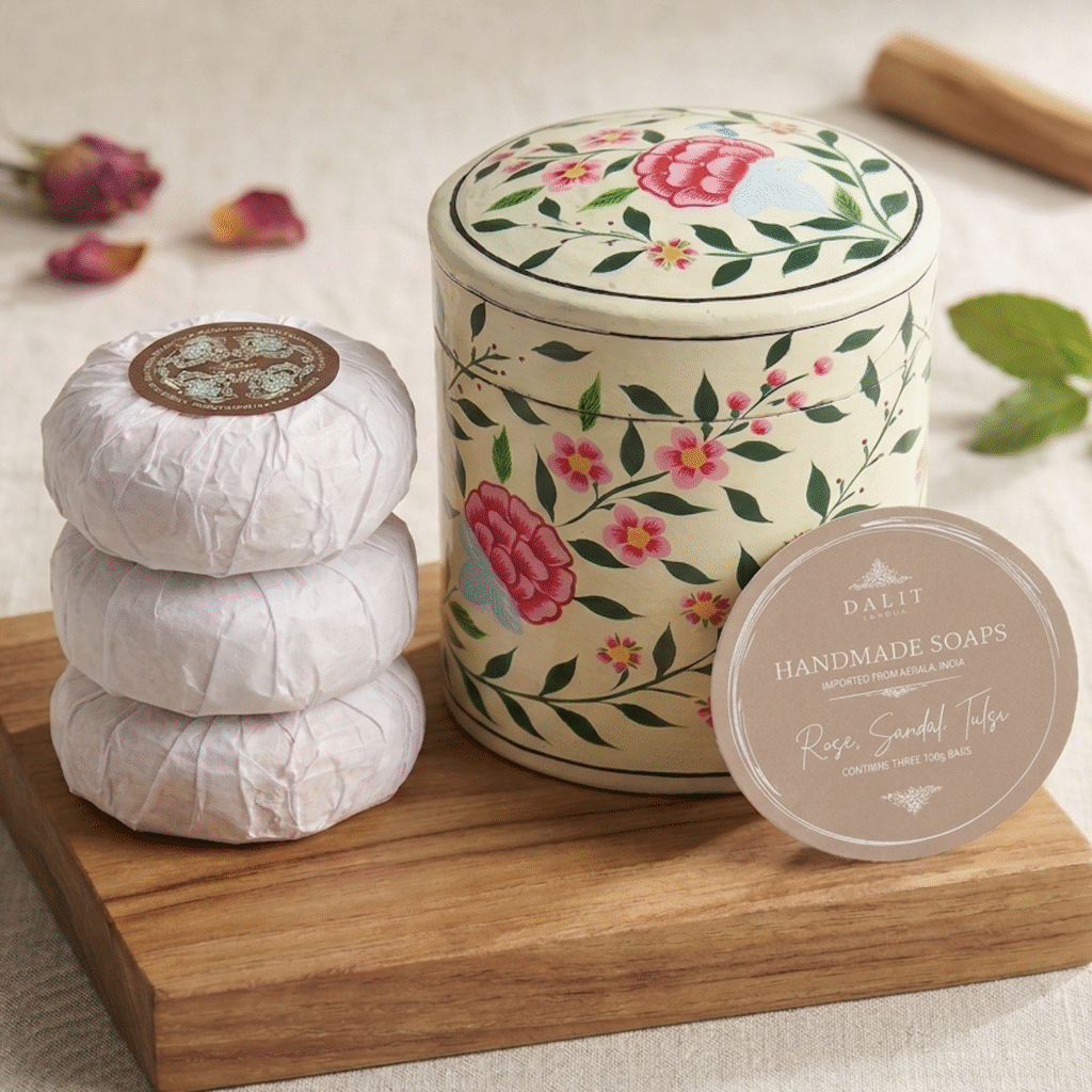 Hand-Painted Ivory x3 Soap Gift Set